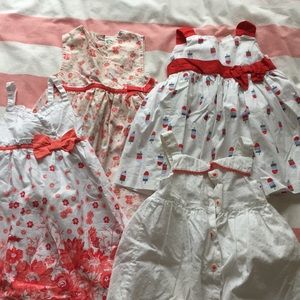 Bundle of Toddler Girl Printed Dresses